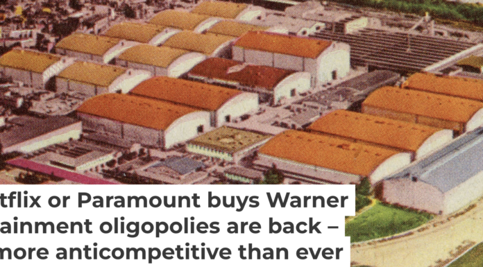 Warner Bros. was one of five studios that joined forces with Wall Street investors to gobble up independent theaters and movie producers in the 1920s. Nextrecord Archives/Getty Images